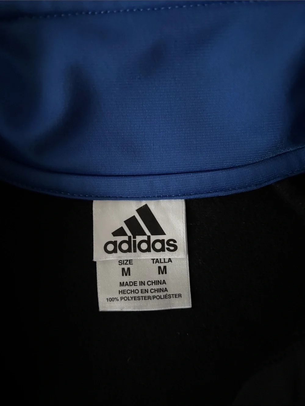adidas Black and Blue Kids Full-Zip Track Jacket